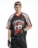 Flame Graphic Mesh Jersey | Inflation Streetwear