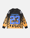 NO.23 & Flame Print Mesh Tees | Inflation Streetwear