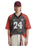Color-Block Oversized Mesh Jersey | Inflation Streetwear