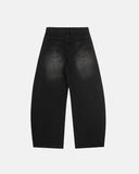 Acid Washed Star Embroidered Barrel Jeans | Inflation Streetwear