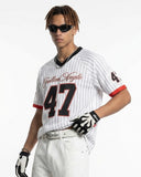 Pinstripe Number Mesh Jersey | Inflation Streetwear