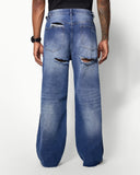 Acid Washed Ripped Baggy Jeans | Inflation Streetwear