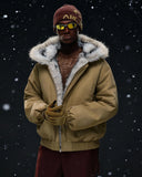 Faux Fur Lined Padded Bomber Jacket | Inflation Streetwear