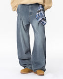 Acid Wash Detachable Bandana Baggy Jeans | Inflation Streetwear