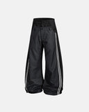 Double Waist Patchwork Wide Leg Pants | Inflation streetwear