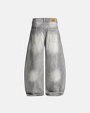 Blue Acid Wash Barrel Jeans | Inflation Streetwear
