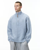 Quarter Zip Up Mock Neck Sweaters | Inflation Streetwear