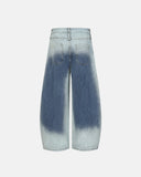 Gradient Washed Stitching Barrel Jeans | Inflation Streetwear