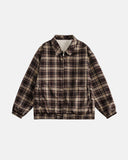 Reversible Plaid Baseball Jacket | Inflation Streetwear