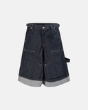 Raw Denim Carpenter Long Jorts | Inflation Streetwear