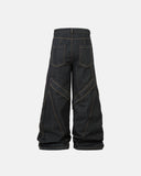 Stitching Button Up Baggy Jeans | Inflation Streetwear