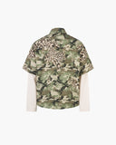 Camo Patchwork Double-Layer Shirt | Inflation Streetwear