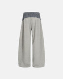 Checkered Patchwork Barrel Sweatpant | Inflation Streetwear