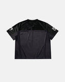 V-Neck Mesh Patchwork Jersey Tee | Inflation Streetwear