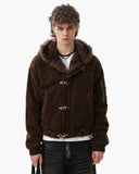 Faux Fur Lined Clasp Bomber Jacket | Inflation Streetwear