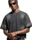 vintage washed cropped streetwear tee
