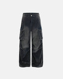 Acid Washed Corduroy Cargo Barrel Pants | Inflation Streetwear