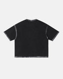 relaxed fit black washed tee