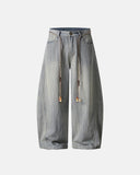 Acid Washed Stripe Baggy Jeans | Inflation Streetwear