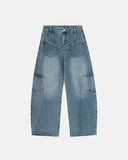 Multi Pockets Baggy Barrel Jeans | Inflation Streetwear