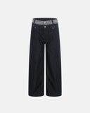 Double Waist Raw Denim Straight Leg Jeans | Inflation Streetwear