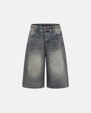 Cinch Back Buckle Acid Washed Jorts | Inflation Streetwear