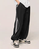 Side Striped Wide Leg Track Pant | Inflation Streetwear
