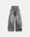 Star Graphic Rhinestone Barrel Baggy Jeans | Inflation Streetewear