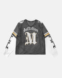 Mesh Skeleton Print Long Sleeve Tee | Inflation Streetwear