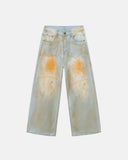 Acid Washed Dirty Baggy Jeans | Inflation Streetwear