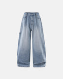 Distressed Wide Leg Cargo Jeans | Inflation Streetwear