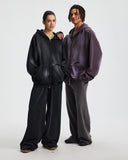 Distressed Monkey Washed Zip Up Hoodies | Inflation Streetwear