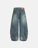 Whisker Acid Washed Barrel Jeans| Inflation Streetwear