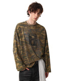 Distressed Camo Long Sleeve T-Shirt | Inflation Streetwear