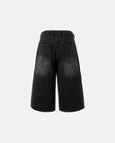 Acid Wash Flame Frayed Jorts | Inflation Streetwear