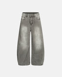 Grey Distressed Baggy Denim Pants | Inflation Streetwear