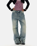 Colorful Rhinestone Straight Leg Jeans | Inflation Streetwear