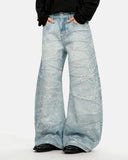 Rhinestone Lightning Baggy Barrel Jeans | Inflation Streetwear