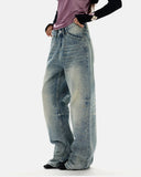 Colorful Rhinestone Straight Leg Jeans | Inflation Streetwear