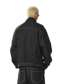 Black Multi Pockets Denim Jacket | Inflation Streetwear