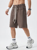 Double Waist Acid Wash Sweat Shorts | Inflation Streetwear
