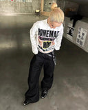 Silver Thread Raw Flared Baggy Jeans | Inflation Streetwear