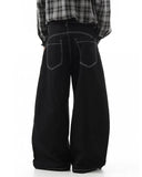 Raw Metal Clasp Baggy Jeans | Inflation Streetwear