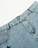 Star Embroidered Pocket Barrel Jeans | Inflation Streetwear