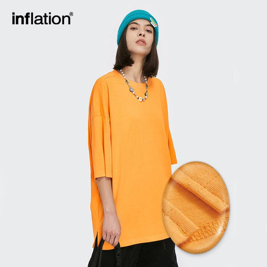 INFLATION Summer Unisex Oversized Plain T-shirts