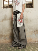 Distressed Reverse Design Baggy Jeans | Inflation Streetwear