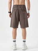 Double Waist Acid Wash Sweat Shorts | Inflation Streetwear