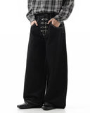 Raw Metal Clasp Baggy Jeans | Inflation Streetwear