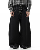 Raw Metal Clasp Baggy Jeans | Inflation Streetwear