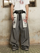 Distressed Reverse Design Baggy Jeans | Inflation Streetwear